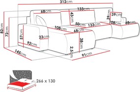 Γωνιακός καναπές Piano U-Kafe