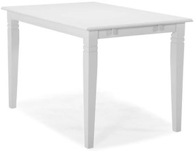 Τραπέζι Bloomington 125, Άσπρο, 74x80x120cm, Ξύλο