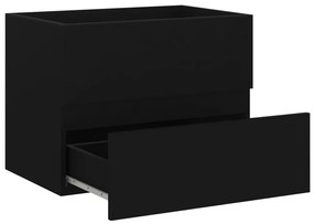 vidaXL Ντουλάπι Νιπτήρα Μαύρο 60x38,5x45 εκ. από Επεξεργασμένο Ξύλο