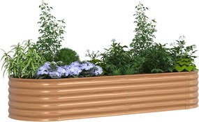 vidaXL Ανεβασμένο Κρεβάτι Καφέ 240 x 80 x 44 cm Ατσάλι