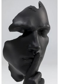 Διακοσμητικό Επιτραπέζιο Πρόσωπο Άντρα Μαύρο 13x31 εκ. - Μαύρο
