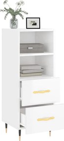 vidaXL Ντουλάπι Γυαλιστερό Λευκό 34,5x34x90 εκ. Επεξεργασμένο Ξύλο