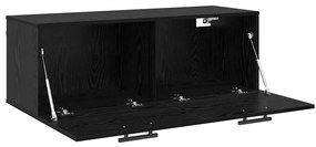 vidaXL Ντουλάπα Τοίχου Επιτοίχιο Μαύρη δρυς 100 x 36.5 x 35 cm