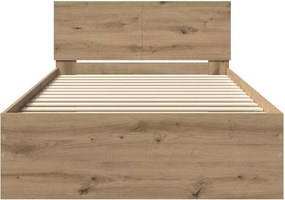 vidaXL Κρεβάτι με Κεφαλάρι Artisan Δρυς 100 x 200 cm