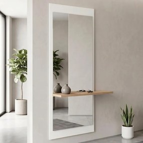 Καθρέπτης τοίχου Piyar Μegapap χρώμα λευκό 60x14,6x150εκ.