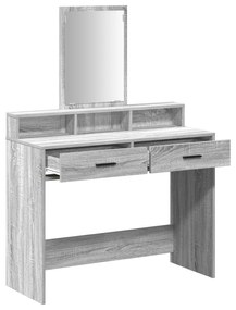 vidaXL Τουαλέτα με Συρτάρια Γκρι Σονομα 100x41x140 εκ