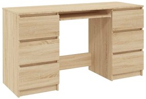 vidaXL Γραφείο Sonoma Δρυς 140 x 50 x 77 εκ. από Επεξ. Ξύλο