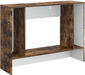 vidaXL Τραπέζι κονσόλας Ριγέ Καπνιστή Δρυς 101 x 29 x 74 εκ.