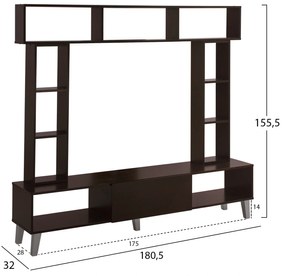 ΣΥΝΘΕΣΗ ΤΗΛΕΟΡΑΣΗΣ CHARLIZE WENGE HM2253.01 180,5x32x155,5 εκ. - HM2253.01