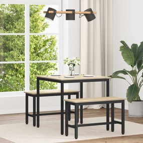 vidaXL Τραπεζαρίες ΜΕΤΑΛΛΟ