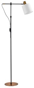 SE21-GM-39-SH1 ADEPT FLOOR LAMP Gold Matt and Black Metal Floor Lamp White Shade+