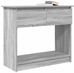 vidaXL Τραπέζι κονσόλας με συρτάρια Γκρι Sonoma 85,5x38,5x74,5 cm