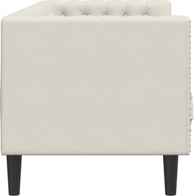 vidaXL Καναπές Διθέσιος Chesterfield με Στηρίγματα Κρεμ Βελούδο