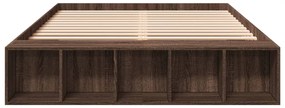 vidaXL Πλαίσιο Κρεβατιού Καφέ Δρυς 150x200 εκ. Επεξεργασμένο Ξύλο