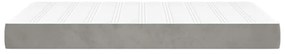 vidaXL Στρώμα με Pocket Springs Ανοιχτό Γκρι 120x220x20 εκ. Βελούδινο