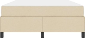 vidaXL Κρεβάτι με ελατήρια Κρεμ 140 x 200 cm ύφασμα