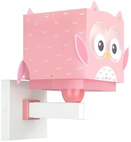 Παιδικό Φωτιστικό Τοίχου Απλίκα 1xE27 Ροζ Little Pink Owl 64489 Ango-64489-Ροζ 64489