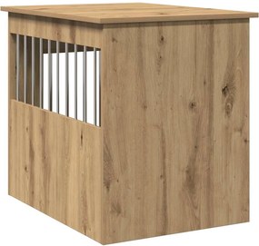 vidaXL Έπιπλα κλουβιού σκύλου Artisan Oak 55x75x65 cm