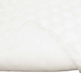 vidaXL Ψεύτικη κουβέρτα από κουνέλι Λευκό 220 x 240 cm Πολυεστέρας