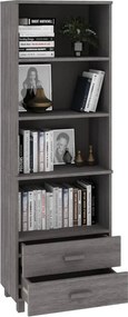 vidaXL Ντουλάπι HAMAR Αν. Γκρι 60 x 35 x 180 εκ Μασίφ Ξύλο Πεύκου