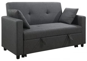 IMOLA Καναπές 2-θεσιος/Κρεβάτι Ύφασμα Σκούρο Γκρι 154x100x93(Κρεβ130x190x44)cm Ε9921,21