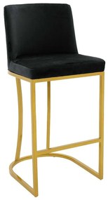 Σκαμπό Μπαρ Impartial I 029-000197 48x46x95cm Black-Gold