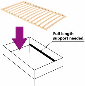 vidaXL Βάση κρεβατιού με λάμες Καφέ 100 x 190 cm Στερεό Ξύλο Μηλιάς