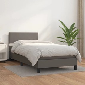 ΚΡΕΒΑΤΙ BOXSPRING ΜΕ ΣΤΡΩΜΑ ΓΚΡΙ 80 X 200 ΕΚ. ΣΥΝΘΕΤΙΚΟ ΔΕΡΜΑ 3140973