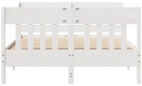vidaXL Σκελετός Κρεβ. Χωρίς Στρώμα Λευκό 160x200 εκ Μασίφ Πεύκο