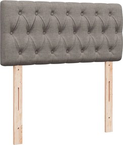 vidaXL Κρεβάτι Boxspring με Στρώμα Taupe 90x200 εκ. Υφασμάτινο