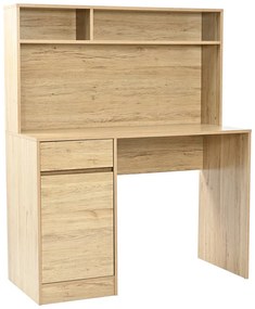ΓΡΑΦΕΙΟ ΕΡΓΑΣΙΑΣ SECRETA PAKOWORLD ΜΕ ΡΑΦΙ ΣΕ OAK ΑΠΟΧΡΩΣΗ 110X50X135ΕΚ