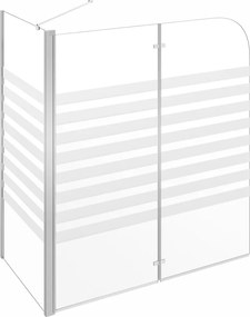 vidaXL Καμπίνα Μπανιέρας 120x68x130 εκ. Ψημένο Γυαλί Ριγέ