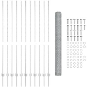 vidaXL Set Φράχτη  Σετ 2 Γαλβανισμένος χάλυβας 25 x 1.5 μ φράχτης