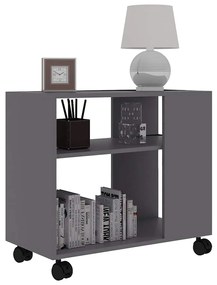 vidaXL Τραπέζι Βοηθητικό Γκρι 70 x 35 x 55 εκ. από Επεξεργασμένο Ξύλο