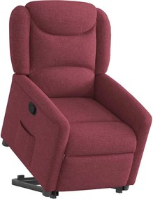 vidaXL Πολυθρόνα Ανακλινόμενη με Ανύψωση Μπορντό Υφασμάτινη