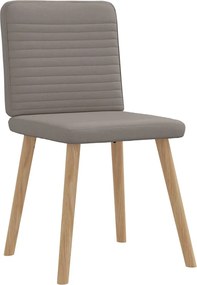 vidaXL Καρέκλες Τραπεζαρίας 6 τεμ. Χρώμα Taupe Υφασμάτινες