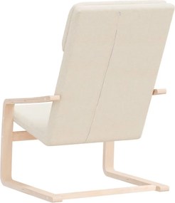vidaXL Πολυθρόνα Relax Κρεμ Υφασμάτινη