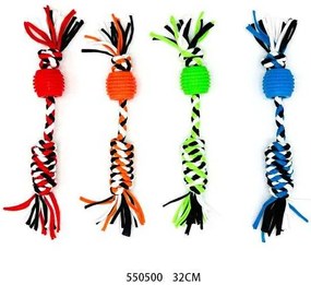 Παιχνίδι σκύλου σχοινί με μπάλα - 32cm - 550500 - 12PCS