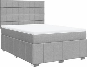vidaXL Κρεβάτι Boxspring με Στρώμα Αν. Πράσινο 160x200εκ Υφασμάτινο