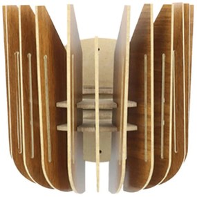 Φωτιστικό Τοίχου - Απλίκα 390FLH2127 18,5x16x20cm E27 40W Walnut Opviq