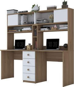 Γραφείο Καρυδί / Λευκό ECRON 180x50x166.3