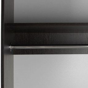Ντουλάπα Συρόμενη ADLER Δίφυλλη με Καθρέπτη Wenge 160x60x210Υεκ. 160x60x210 εκ.