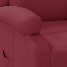vidaXL Πολυθρόνα Ανακλινόμενη Μπορντό από Συνθετικό Δέρμα