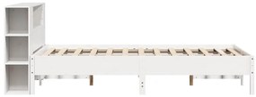 vidaXL Κρεβάτι Βιβλιοθήκη Χωρίς Στρώμα 160x200 εκ Μασίφ Ξύλο Πεύκου
