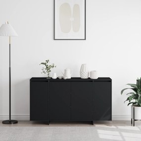 vidaXL Μαύρο Πλαϊνό Γραφείο Μαύρο Επεξεργασμένο ξύλο 135 x 41 x 75 εκ
