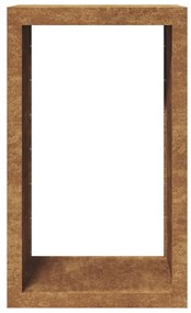 Ράφι για καυσόξυλα 60x40x100 cm Ατσάλι σκληρυθέν στον αέρα - Καφέ