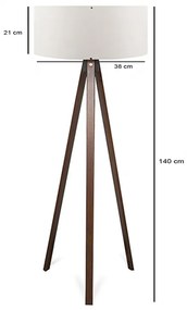 ΦΩΤΙΣΤΙΚΟ ΔΑΠΕΔΟΥ ROSLING MEGAPAP MDF/ΥΦΑΣΜΑ PVC ΧΡΩΜΑ ΚΑΡΥΔΙ - ΛΕΥΚΟ 38X38X140ΕΚ.