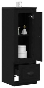 vidaXL Υψηλή ντουλάπα Μαύρη Δρυς Μαύρη Οξυά 36 x 35.5 x 103.5 εκ