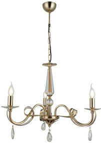 Φωτιστικό Οροφής - Πολυέλαιος Castro 341LCA1137 62x95cm 3xE14 40W Gold Opviq