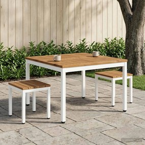 vidaXL Τραπεζάκι σαλονιού Φυσικό και Λευκό 80 x 80,5 x 45 εκ.